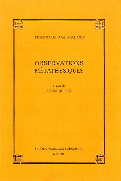 Observations Mètaphysiques.