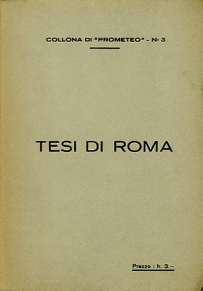 Tesi del 2e Congresso del P.C.I. (Tesi di Roma). post …