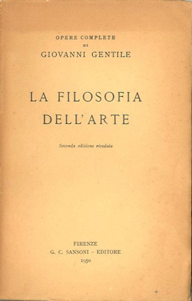 La filosofia dell'arte.