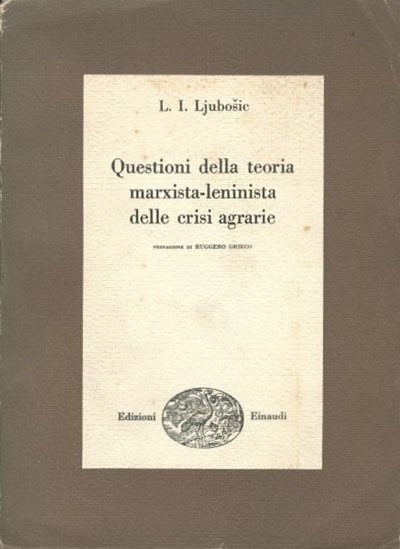 Questioni della teoria marxista-leninista delle crisi agrarie.