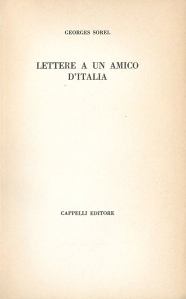 Lettere a un amico d'Italia.