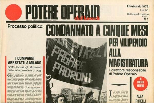 Potere operaio del lunedì. A. 1, n. 1 (21 feb. …