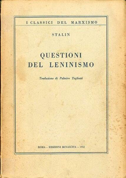 Questioni del leninismo.