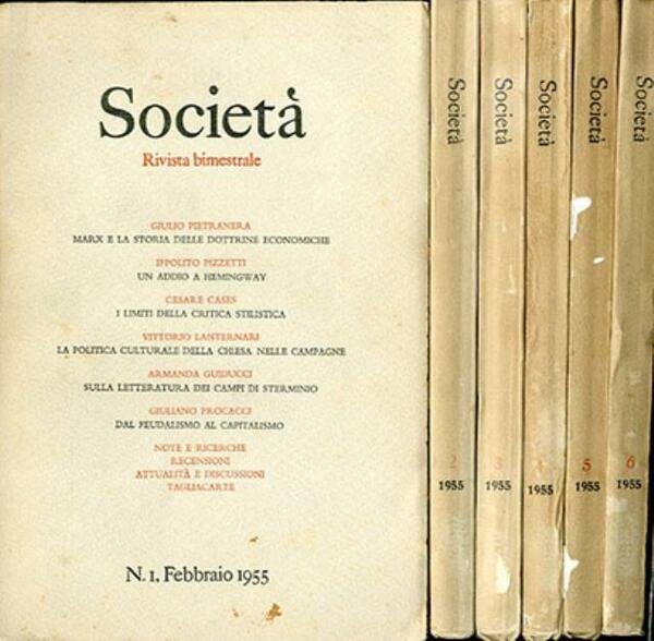 Società, rivista trimestrale, anno 1955 (completo).