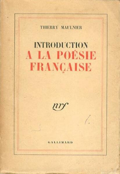 Introduction a la poésie française.