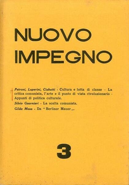 Nuovo impegno, rivista trimestrale, a. 2, n. 3 (mag.-giu. 1966).