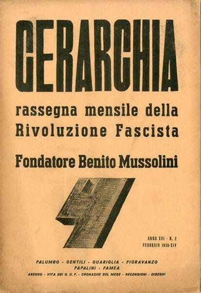 Gerarchia, a. XVI, n. 2 (febbraio 1936). Rassegna mensile della …