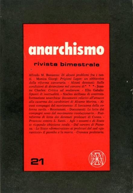 Anarchismo: rivista bimestrale. A. 4, n. 21 (1978).