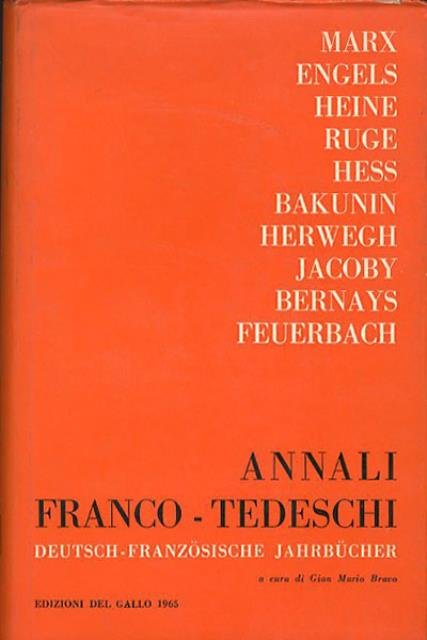 Annali franco-tedeschi di Arnold Ruge e Karl Marx.