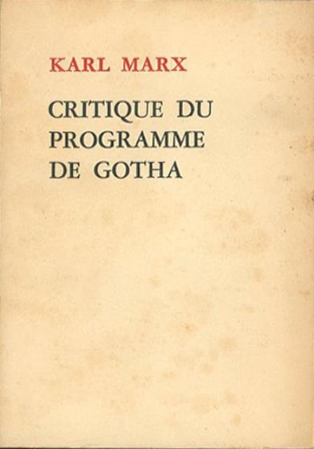 Critique du programme de Gotha.