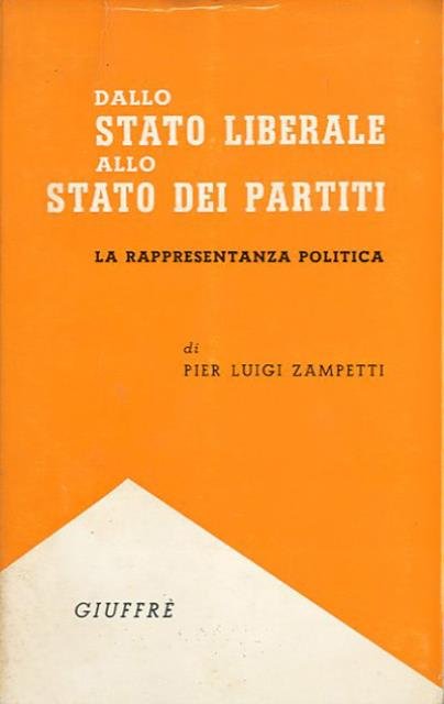 Dallo Stato liberale allo Stato dei partiti. La rappresentanza politica.