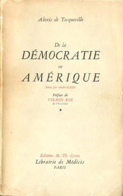 De la démocratie en Amérique.