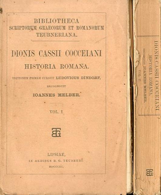 Dionis Cassii Cocceiani Historia Romana. Editionem primam curavit Ludovicus Dindorf. …