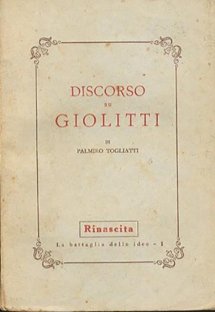 Discorso su Giolitti.
