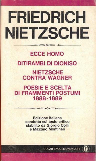 Ecce homo ; Ditirambi di Dionisio ; Nietzsche contra Wagner … | Immagine principale