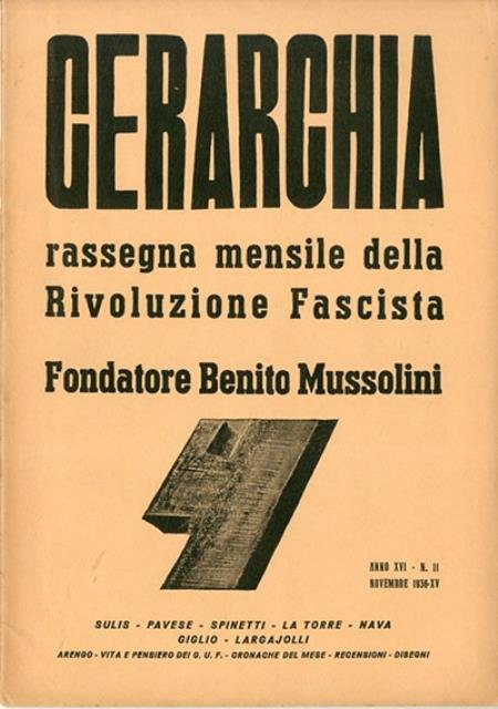 Gerarchia, a. XVI, n. 11 (novembre 1936). Rassegna mensile della …