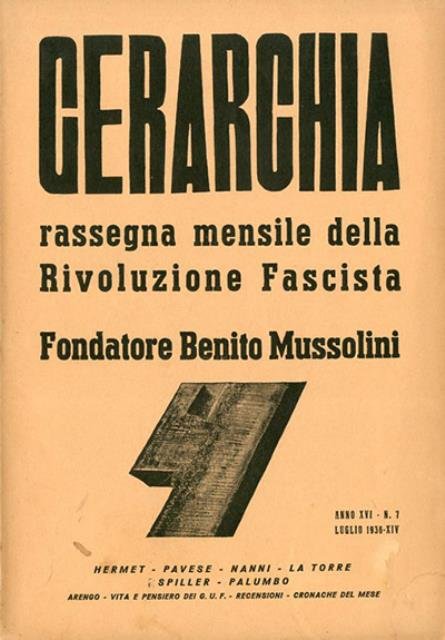 Gerarchia, a. XVI, n. 7 (luglio 1936). Rassegna mensile della …