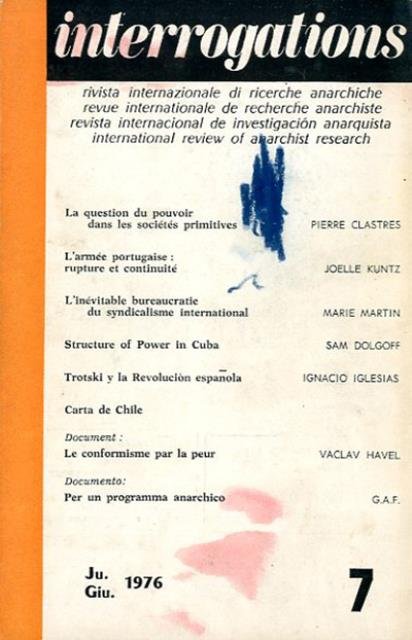 Interrogations n. 7 (jun. 1976). Revue internationale de recherche anarchiste …