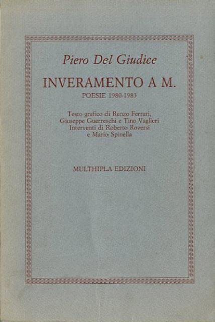 Inveramento a M. Poesie 1980-1983.