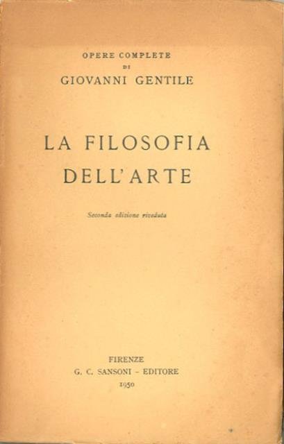 La filosofia dell'arte.