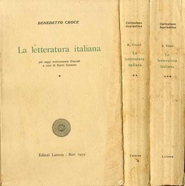 La letteratura italiana. per saggi storicamente disposti.