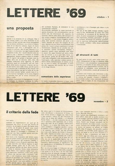 Lettere '69. Mensile.