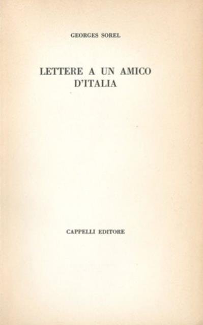 Lettere a un amico d'Italia.