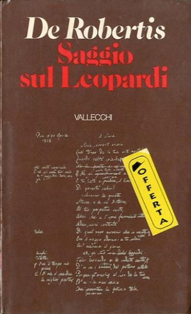 Saggio su Leopardi.