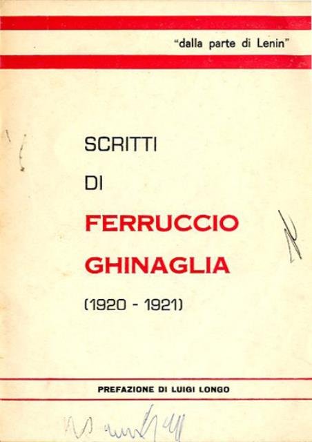 Scritti di Ferruccio Ghinaglia (1920-1921).