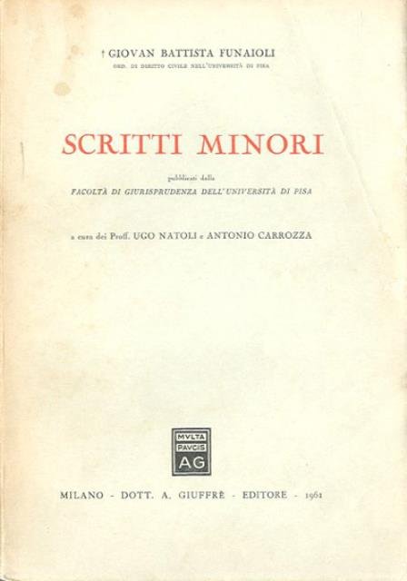 Scritti minori.