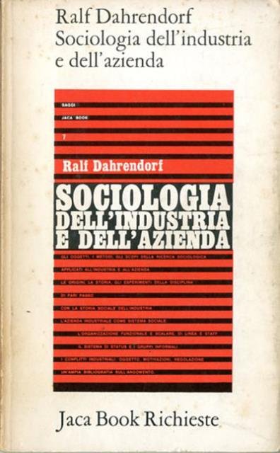 Sociologia dell'industria e dell'azienda.