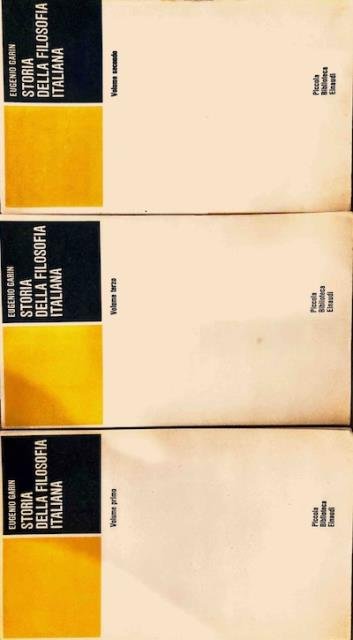 Storia della filosofia italiana (3 volumi).