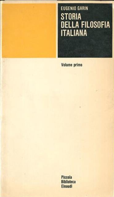 Storia della filosofia italiana (3 volumi).