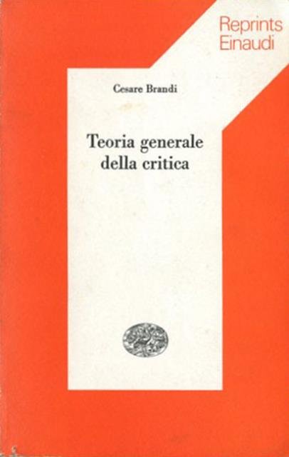 Teoria generale della critica.