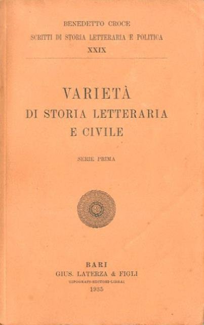 Varietà di storia letteraria e civile. Serie prima.