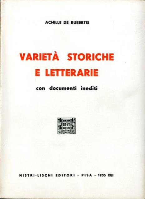 Varietà storiche e letterarie.