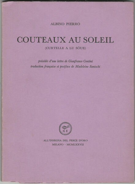 Couteaux au soleil. (Curtelle a lu sóue).