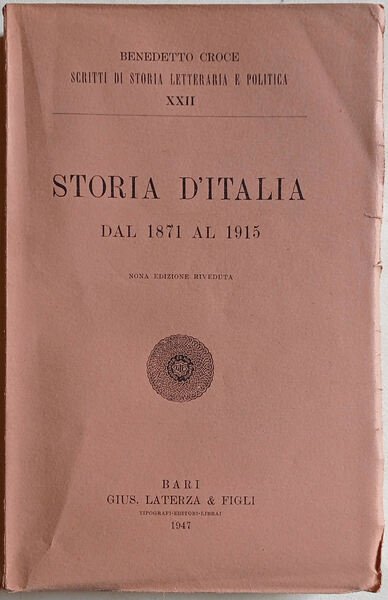Storia d'Italia dal 1871 al 1915.