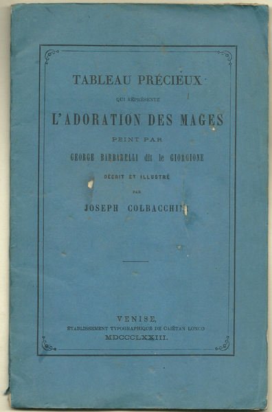 Tableau précieux qui représente l'adoration des Mages peint par George …