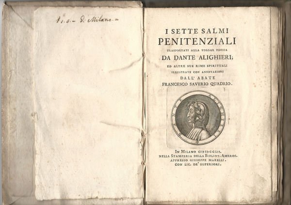 I sette salmi penitenziali trasportati alla volgar poesia da Dante …