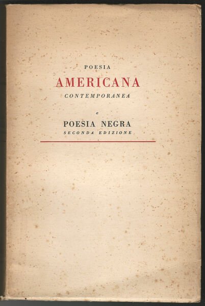 Poesia americana contemporanea e poesia negra.