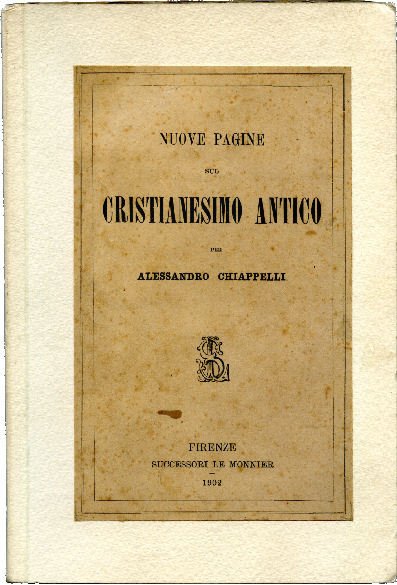 Nuove pagine sul cristianesimo antico.