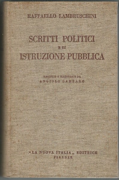Scritti politici e di istruzione pubblica.