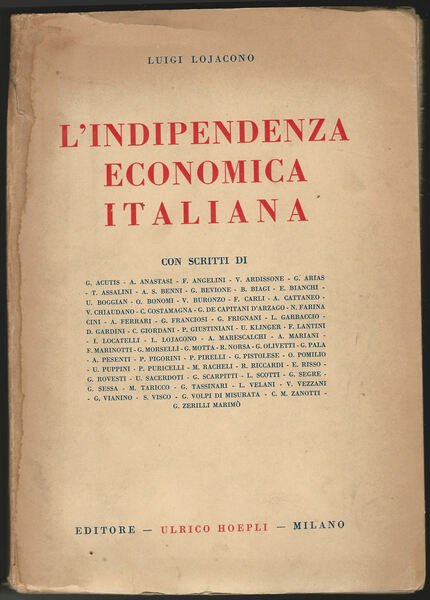 L'indipendenza economica italiana.