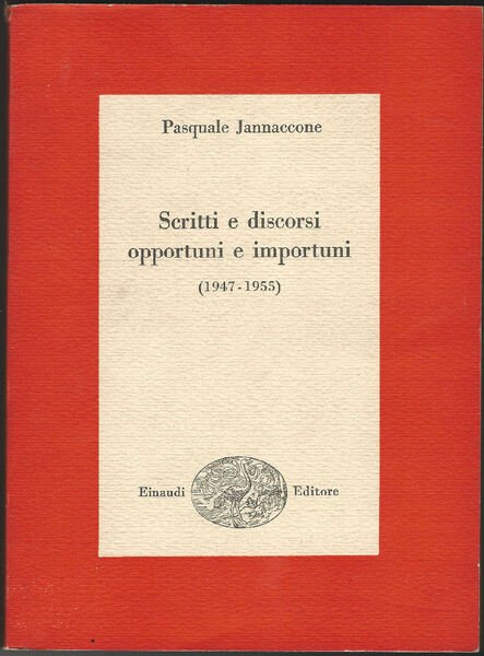 Scritti e discorsi opportuni e importuni (1947-1955). | Immagine Gallery 1