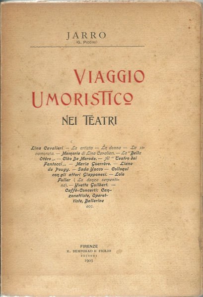 Viaggio umoristico nei teatri.