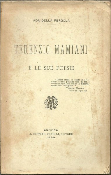 Terenzio Mamiani e le sue poesie.