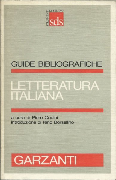 Guide bibliografiche. Letteratura italiana.