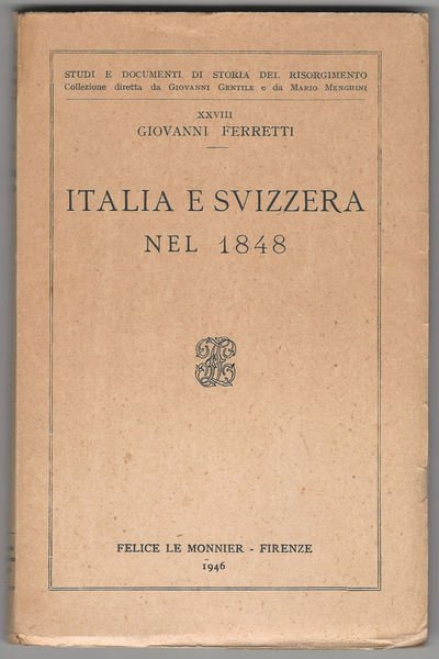 Italia e Svizzera nel 1848.