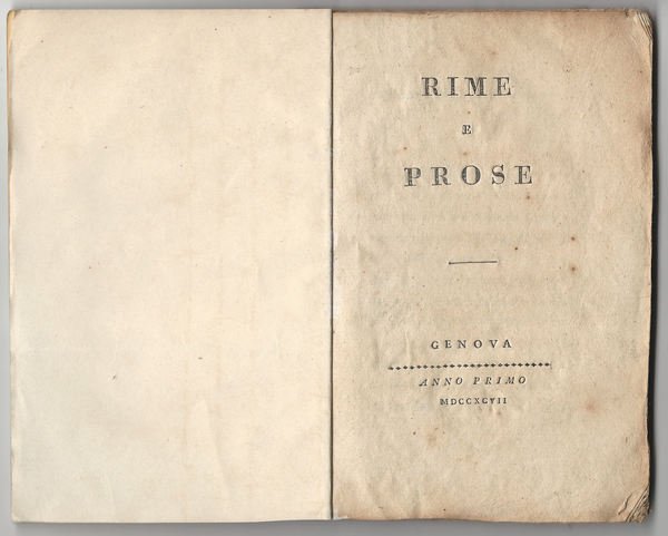 Rime e prose.